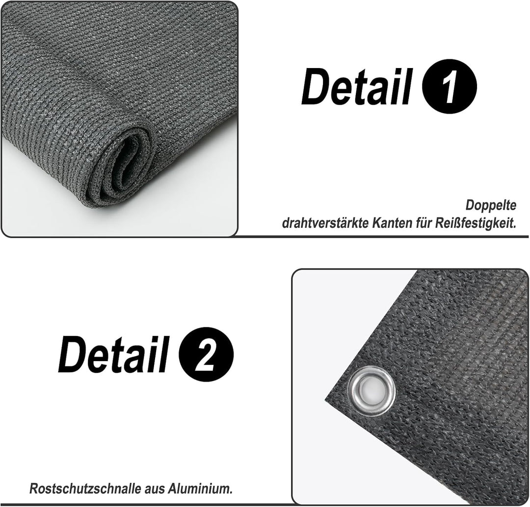 SUNNY GUARD Balkon Sichtschutz 80x300cm HDPE Balkonverkleidung Balkonabdeckung Balkonumspannungen,So