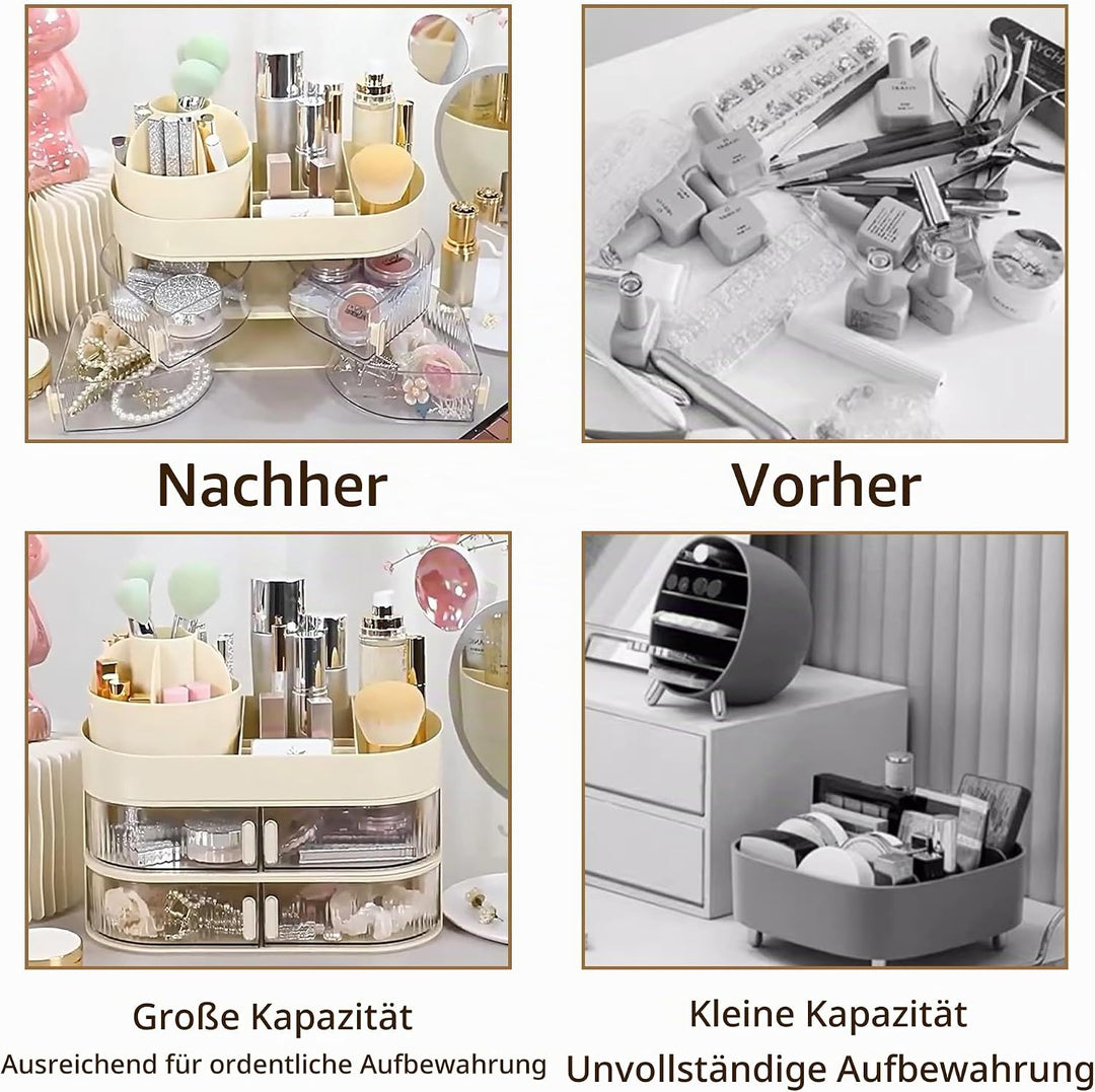 Schmink Organizer Make Up Kosmetik Organizer mit Schubladen Kosmetik Aufbewahrung für Skincare Beaut