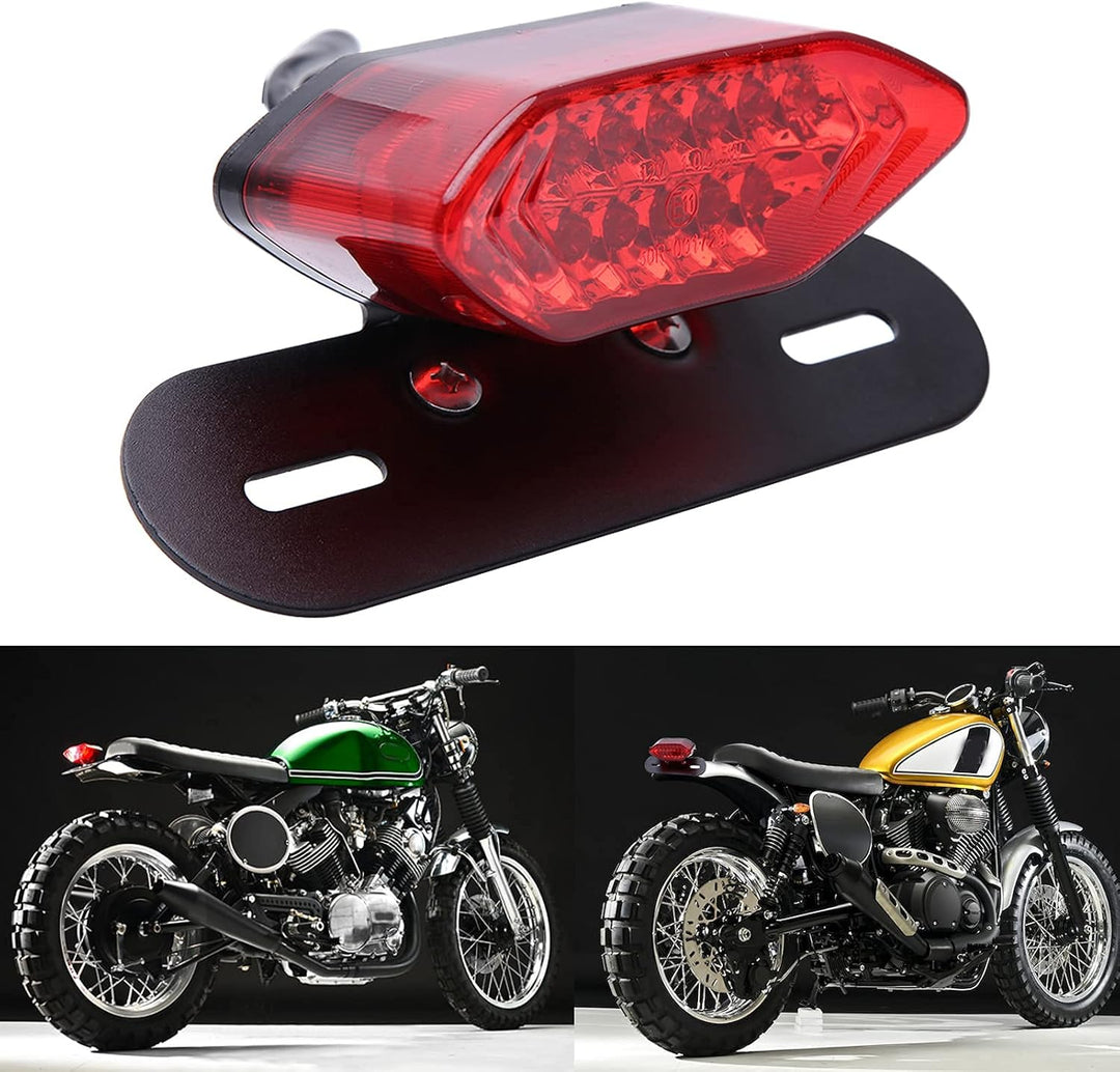 JMTBNO Motorrad 20 LED Rücklicht Bremslicht Blinker Kennzeichenbeleuchtung mit Halterung E-geprüft U