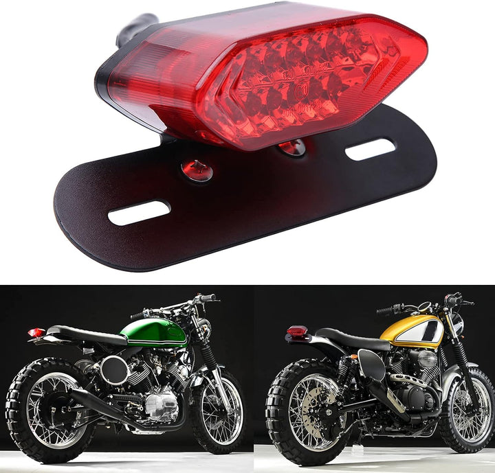 JMTBNO Motorrad 20 LED Rücklicht Bremslicht Blinker Kennzeichenbeleuchtung mit Halterung E-geprüft U