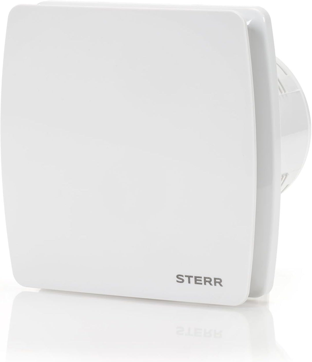 STERR Badezimmerlüfter LFS100-QT 100 mm mit Timer und Rückschlagklappe Weiss - Leiser Badlüfter TIME