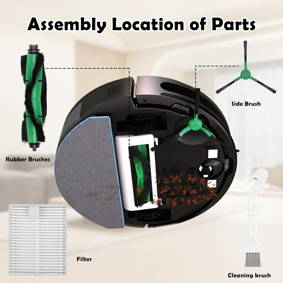 Zubehör Ersatz für iRobot Roomba Combo Essential Saug- und Wischroboter | (Y0112 Y0110 Y0512 Y0510),