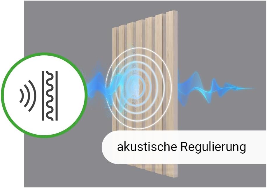 Akustikpaneele AURA Balance Light Oak 240x60cm | Wandpaneel Holzoptik beige | Filz Wandpanel | acous