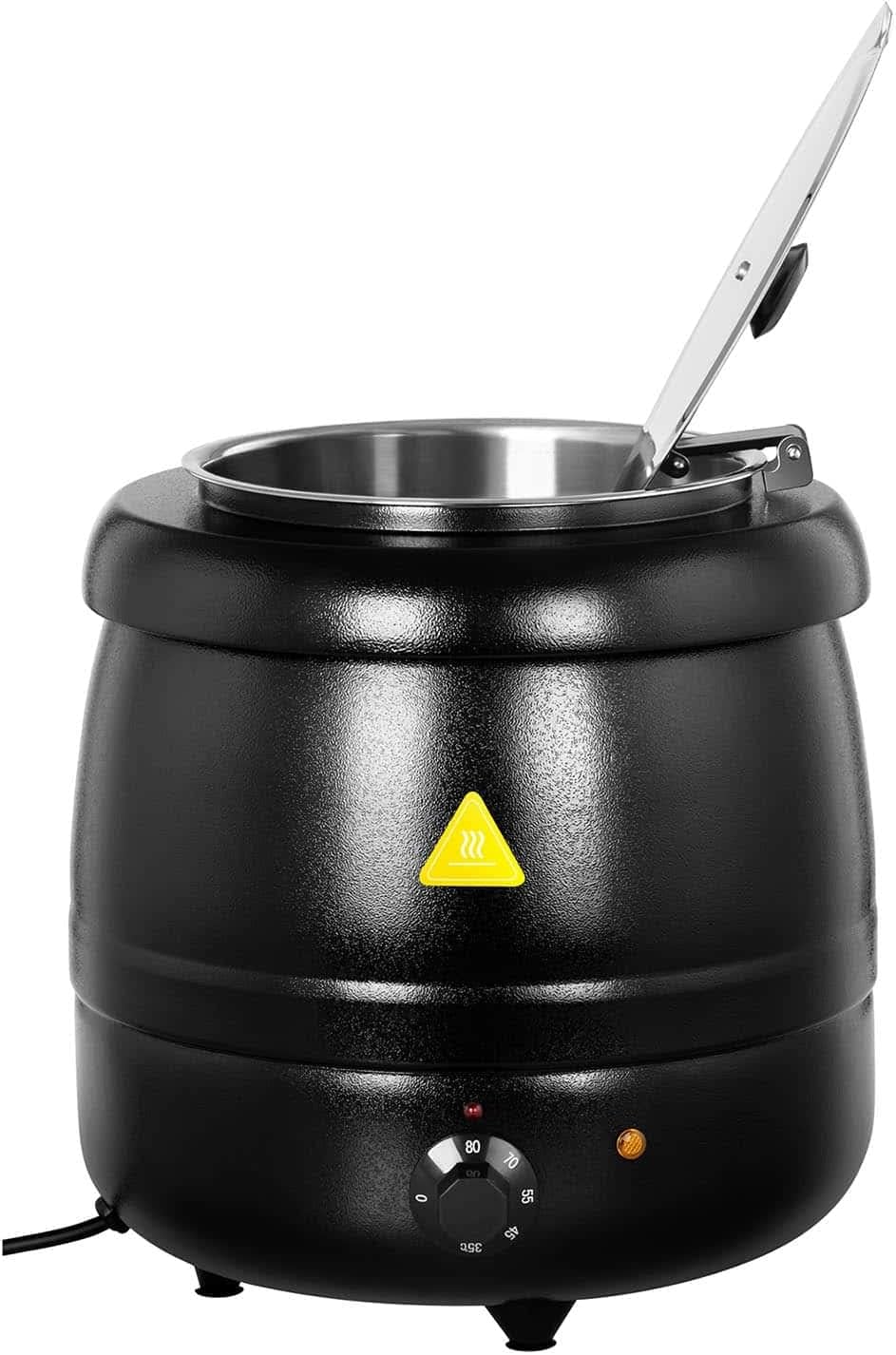 Royal Catering RCST-10BB Elektrischer Suppentopf 10 L Suppenkessel (400 W, schwarz)