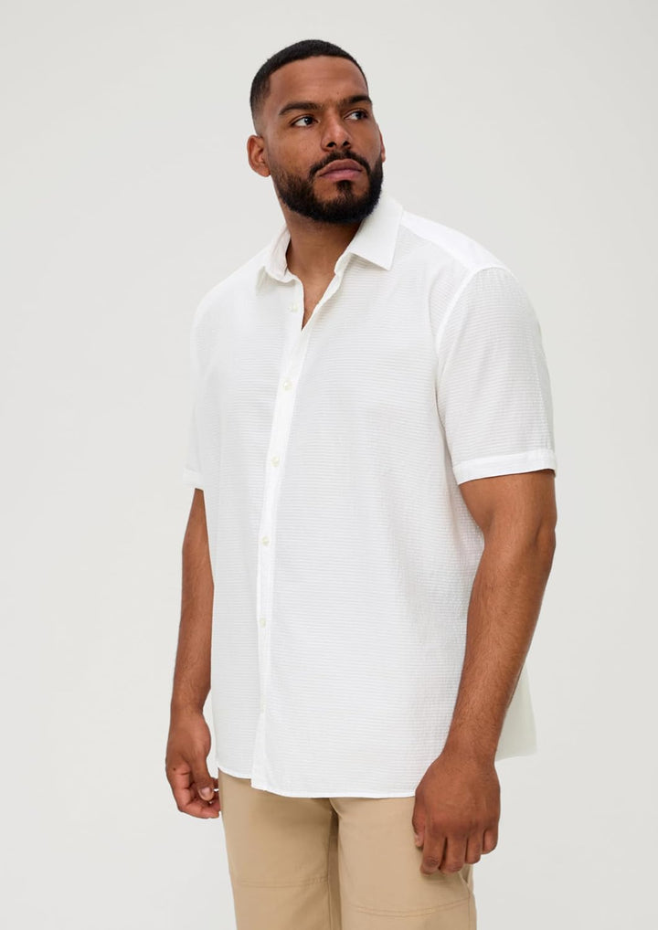 s.Oliver Herren Hemd Kurzarm 3XL Weiss, 3XL Weiss