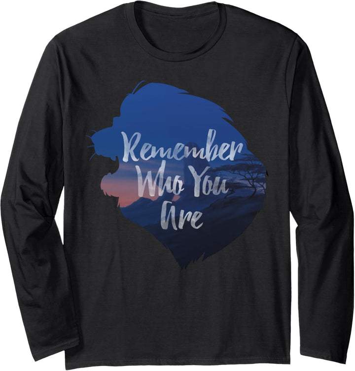Disney The Lion King Mufasa Remember Who You Are Silhouette Langarmshirt