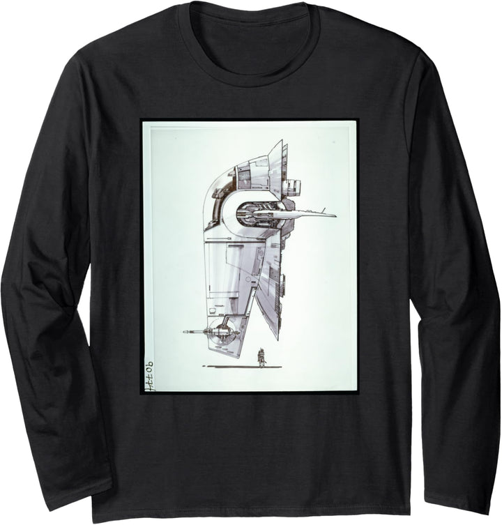 Star Wars Boba Fett Bounty Hunter Ship Concept Art Langarmshirt