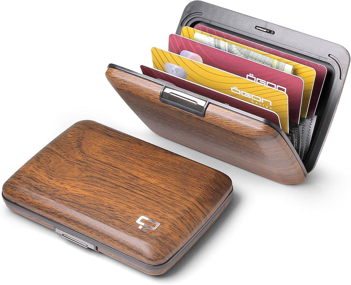 OGON Aluminium Geldbörse Smart Case V2 - Einfache Lagerung - Metallverschluss - Kartenetui mit RFID-