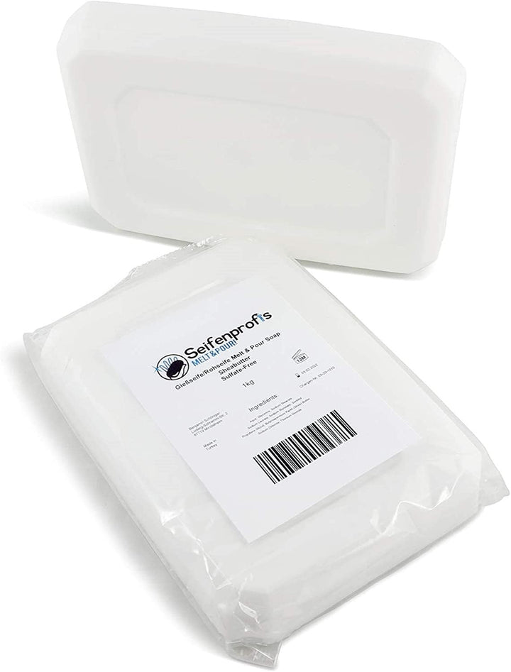 Bio Sheabutter - Glycerinseife, Rohseife, Seifenbasis zum Seifengiessen, 100% Vegan (SLS-Frei) (2kg