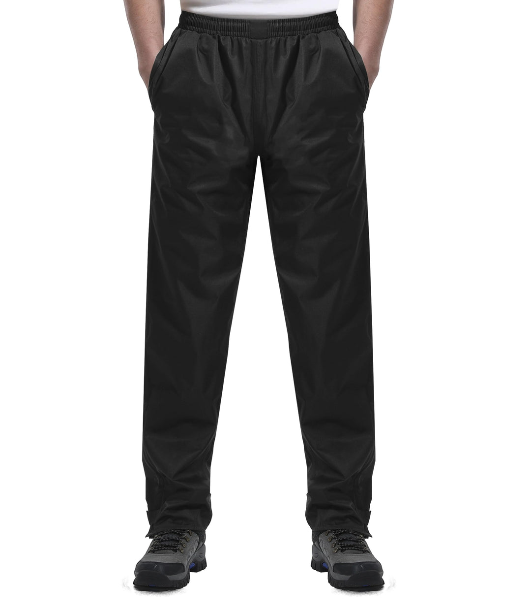 Coutyuyi Regenhose für Herren wasserdichte Leichte Winddichte Outdoorhose zum Wandern Camping Golf L