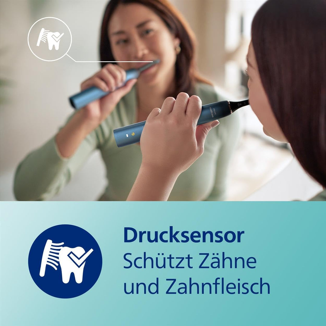 Philips Sonicare DiamondClean elektrische Zahnbürste der 9000er Serie – Schallzahnbürste, sauberere