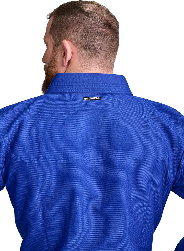 IPPONGEAR BJJ GI Brazilian Jiu Jitsu Einsteiger Anzug inkl weissem Gürtel [Pearl-Weave Material I 35