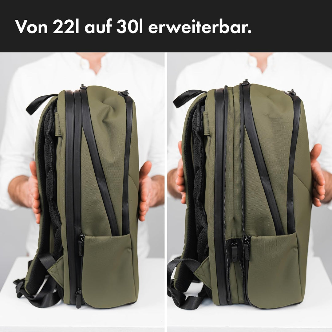 onemate Rucksack Backpack Pro 2 (Herren und Damen) Vielseitig und Durchdacht 22L Grün, Grün