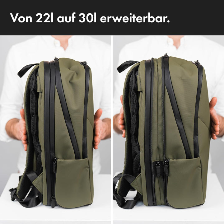 onemate Rucksack Backpack Pro 2 (Herren und Damen) Vielseitig und Durchdacht 22L Grün, Grün
