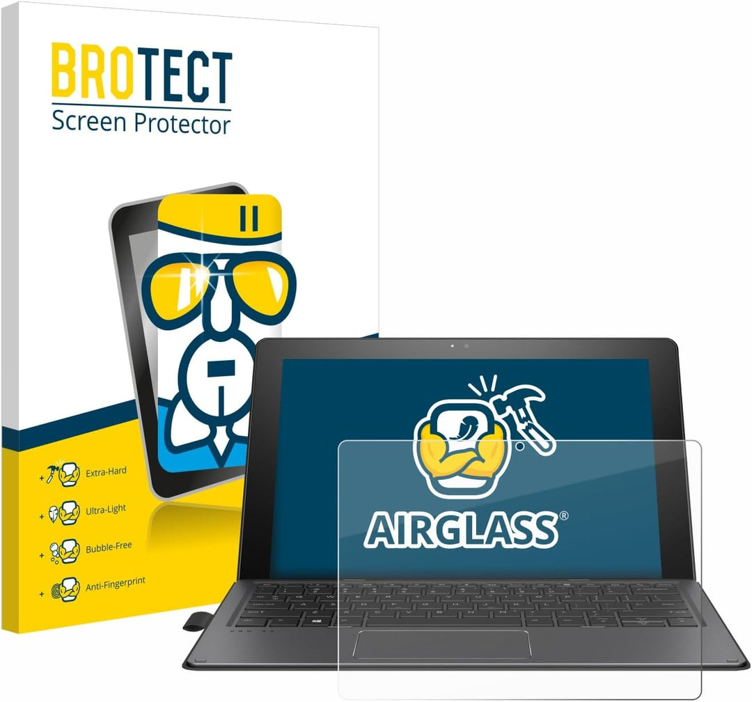 BROTECT Schutzglas für HP Pro x2 612 G2 Schutzfolie Panzer-Folie Glas [Extrem Kratzfest 9H, Anti-Fin