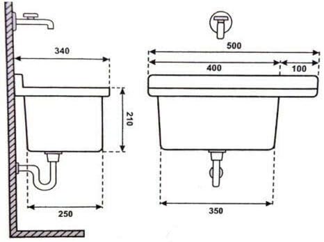 Set Ausgussbecken 50cm Waschbecken Schwarz inkl. Ausziehbare Einhandmischer