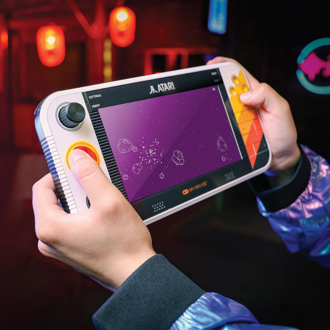 My Arcade Atari Gamestation Go, Console de Jeu Portable Rétro Avec 200+ Jeux, Écran 7 Pouces, Wi-Fi,