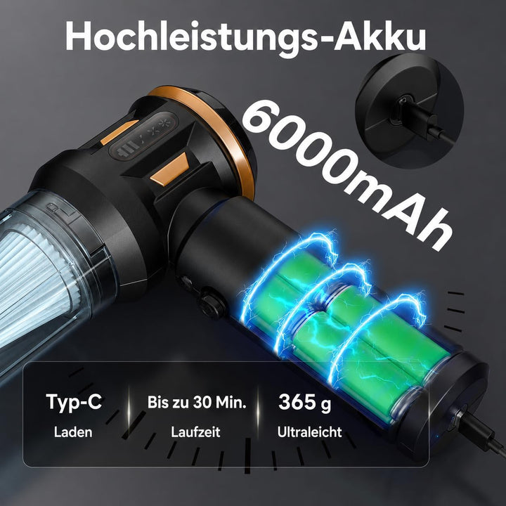 SoarFly Handstaubsauger Auto, 28000Pa Akku Staubsauger Auto, 4 in 1 Mini Staubsauger, Auto Staubsaug