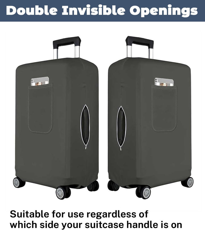 Morbuy Elastisch Kofferschutzhülle, Gross Kofferhülle Grau mit Reissverschluss, Suitcase Luggage Cov
