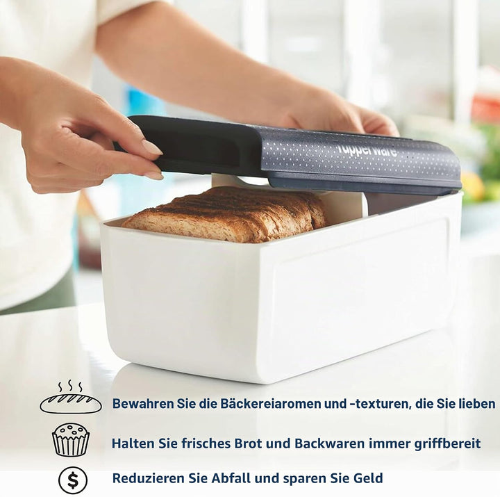 Tupperware Brotbehälter und Brotkasten für Brot, Gebäck, Bagels und mehr, CondensControl - Feuchtigk
