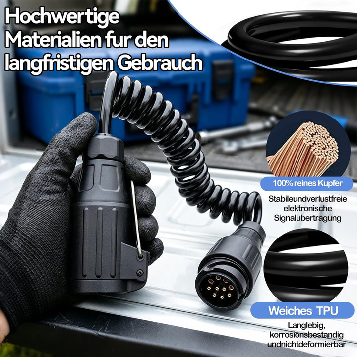 13-polig Spiralkabel Verlängerungskabel, 13 polig auf 13-polig Adapter Stecker Männlich Weiblich, 1.