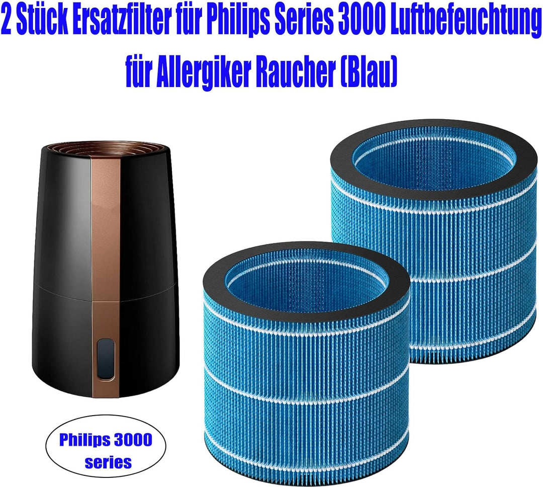 FY3446/30 Ersatzfilter für Philips Series 3000 Luftbefeuchtung | 3-Schichtiger Filter kompatibel mit