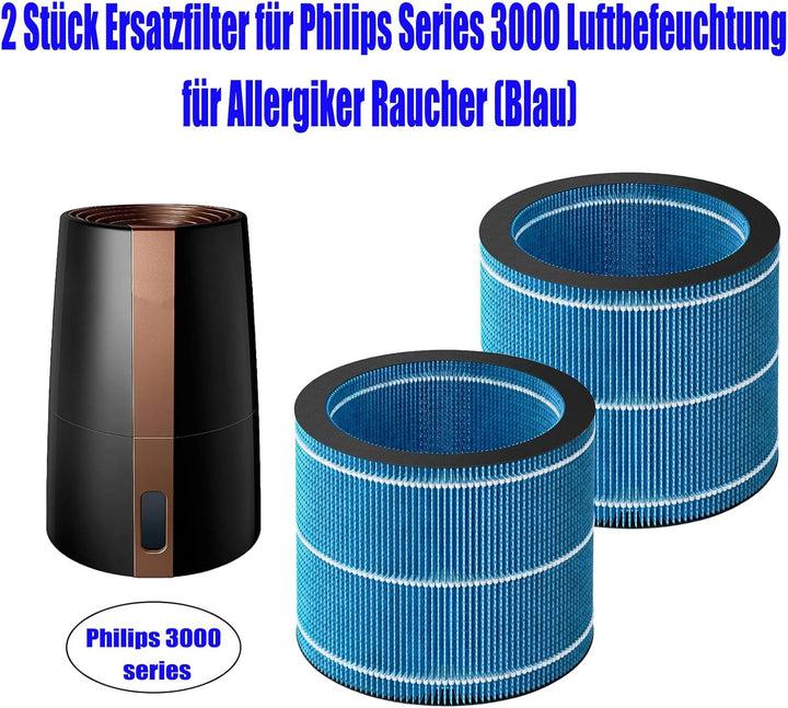 FY3446/30 Ersatzfilter für Philips Series 3000 Luftbefeuchtung | 3-Schichtiger Filter kompatibel mit