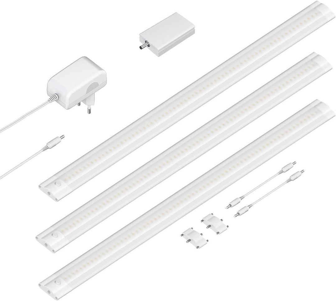 ledscom.de Smarte LED Unterbau-Leuchte SIRIS weiss matt mit WLAN-Controller, flach, Smart-Home, Alex