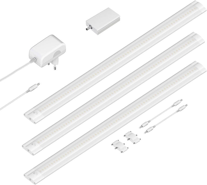 ledscom.de Smarte LED Unterbau-Leuchte SIRIS weiss matt mit WLAN-Controller, flach, Smart-Home, Alex