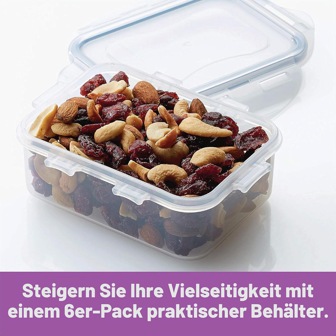 LOCK & LOCK Easy Essentials Frischhaltedosen-Set, 6-teilig, transparent 6 Count (350 ml), 6 Count (3
