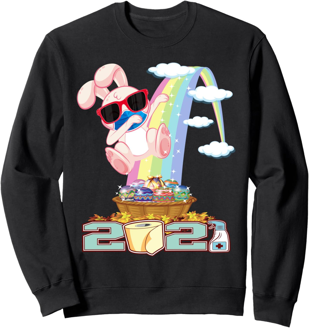Toddler Boy Easter Outfit Dabbing Rabbit Bunny Mask Girl Kid Sweatshirt