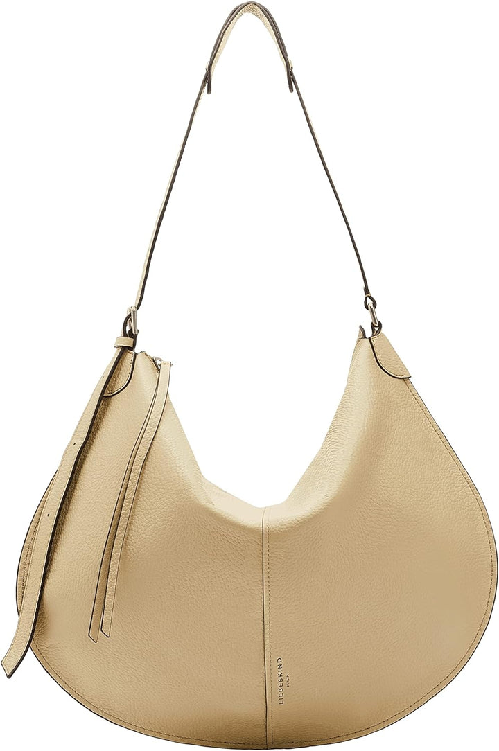 Liebeskind Damen Naomi Heavy Pebble Hobo L Oat, Oat