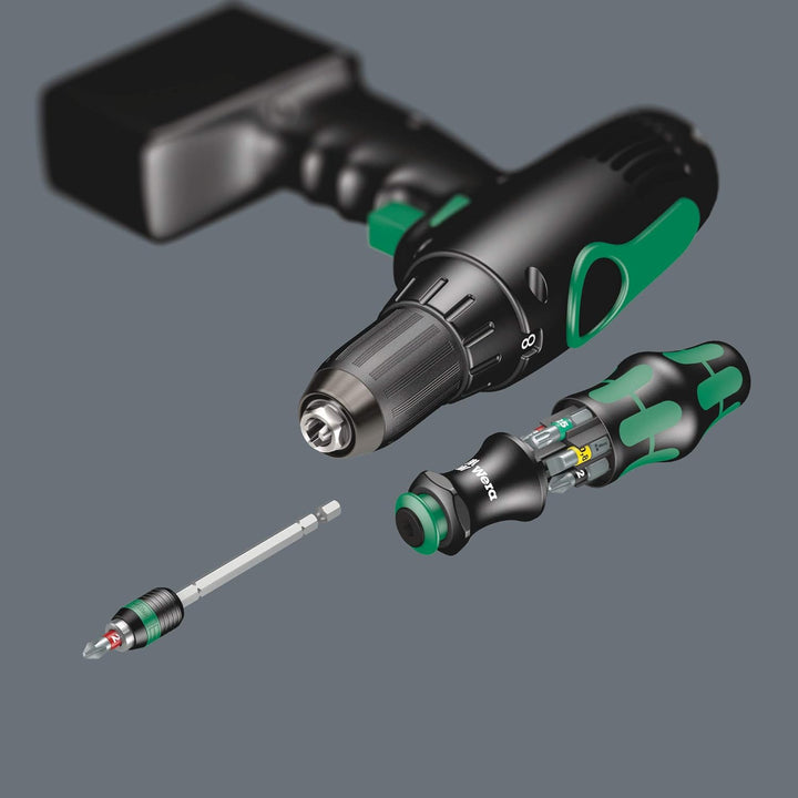 Wera 05051016001 Kraftform Kompakt 20 Tool Finder 1, mit Tasche, 7-teilig, Schwarz Grün, One size Sc