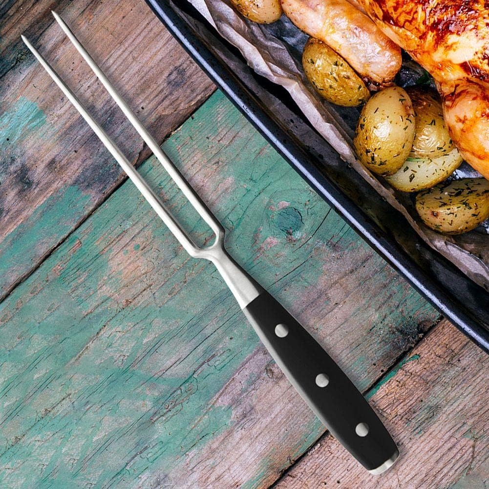 Grillgabel Fleischgabel Küchengabel aus Stahl für Grill, 30 cm