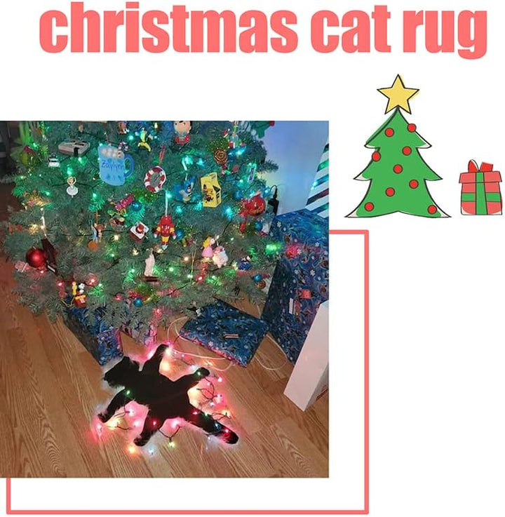 Leuchtender Teppich mit Gebratener Katze. National Lampoon’s Christmas Vacation Inspirierter Dekorat