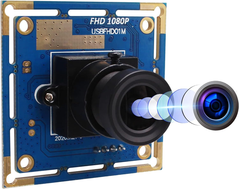 ELP 1080P Webcam mit 3,6mm objektiv Full HD MJPEG 30fps/60fps/100fps USB Kamera Modul für Android,Ma