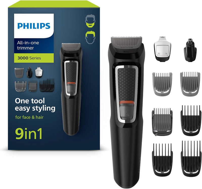 Philips Multigroom Series 3000 9-in-1, für Gesicht und Haare (Model MG3740/15)