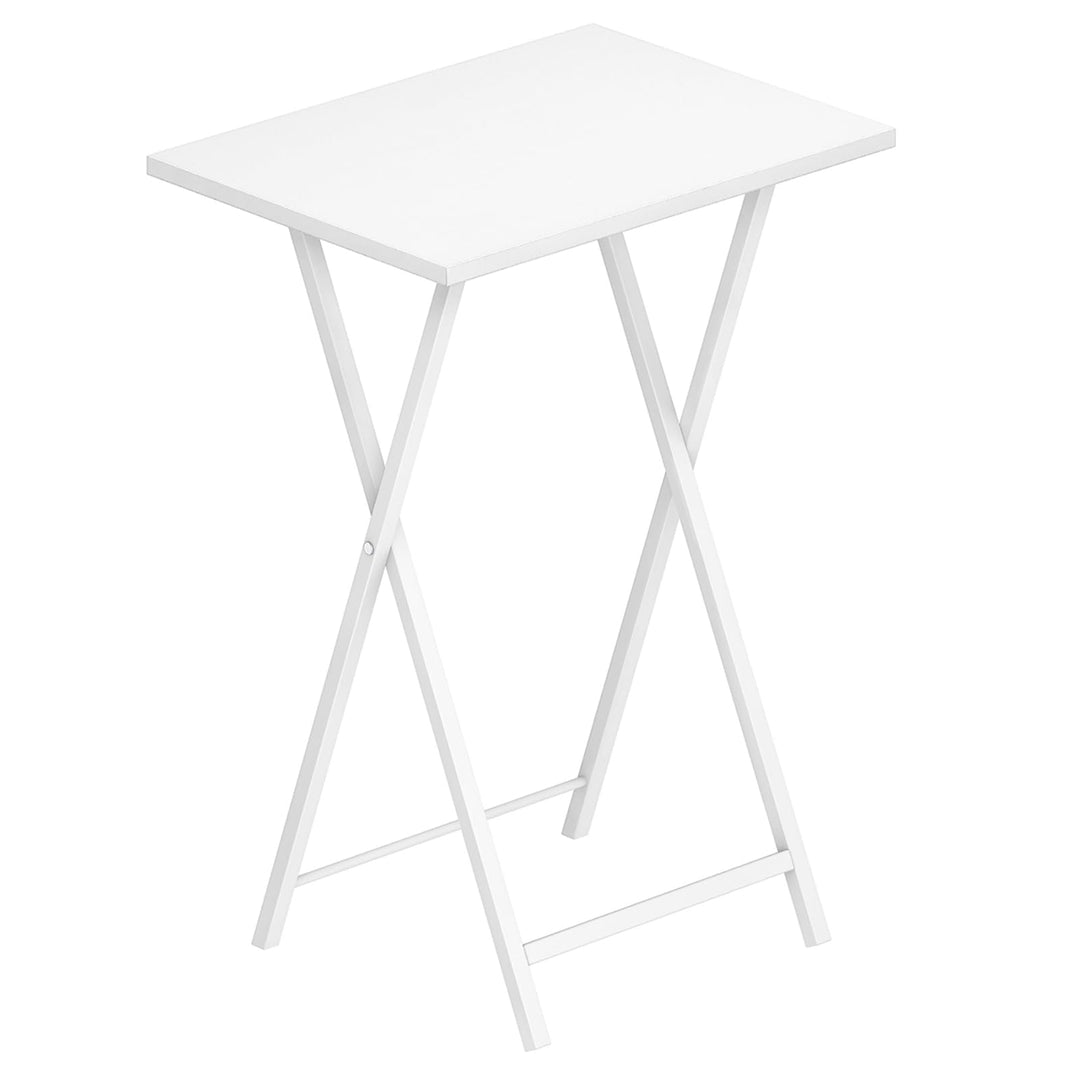 HOOBRO Beistelltisch, Klappbar Tablett Tisch, Sofatisch, TV Tray im Industriestil, Einfach Montierba