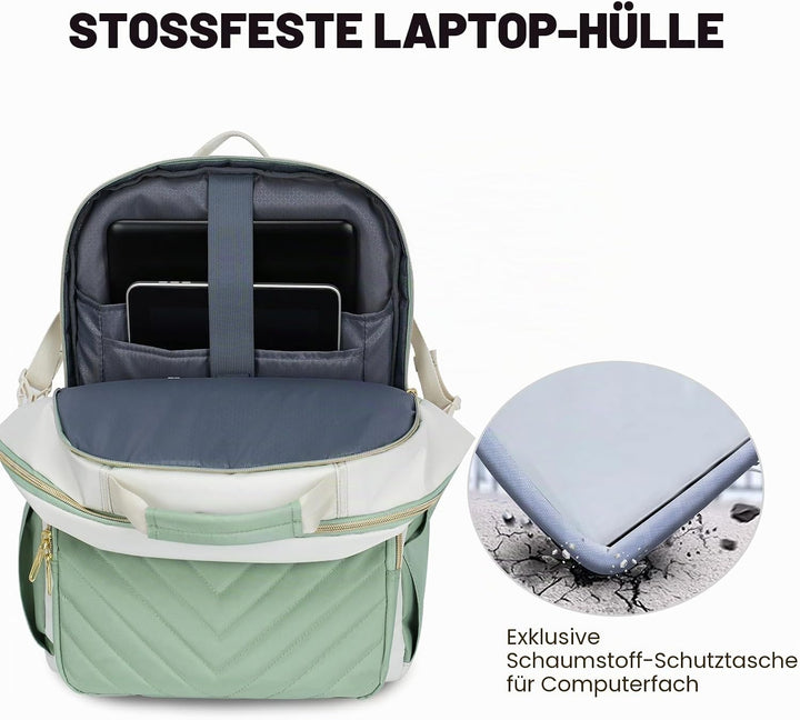 VANKEAN Laptop-Rucksack für Damen und Herren, 43,8 cm (17,3 Zoll), Arbeitstasche für Damen, Herren,