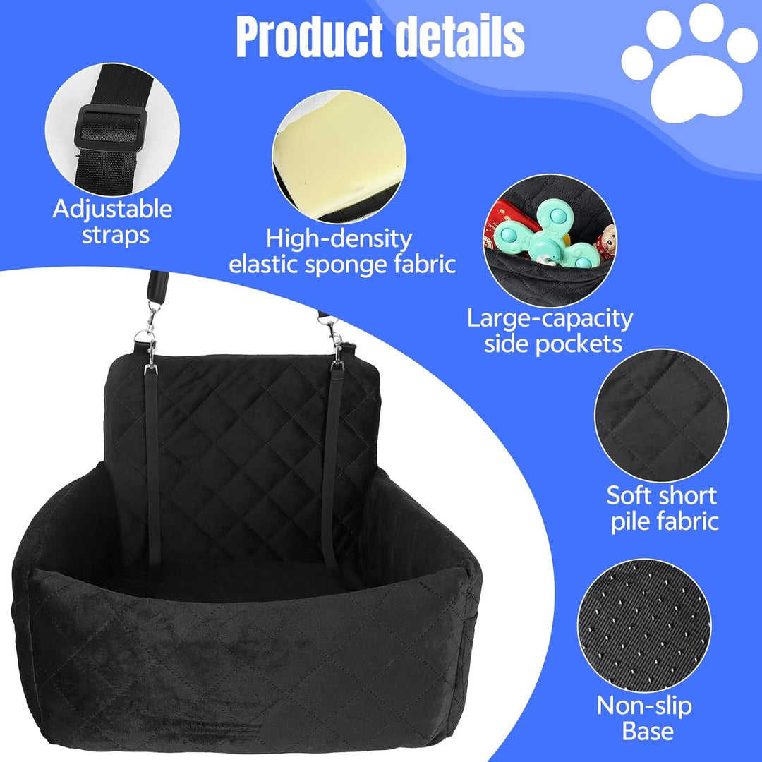 Hunde Autositz für Kleine Hunde, Hundesitz Auto mit dickem Memory-Schaum, Auto-Sitzerhöhung hundeaut