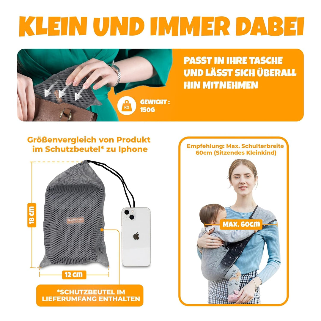 GUBBY GUPS® Ergonomische praktische Babytrage V1.0 für schnelle Einsätze von Family-Land.de® - Trage