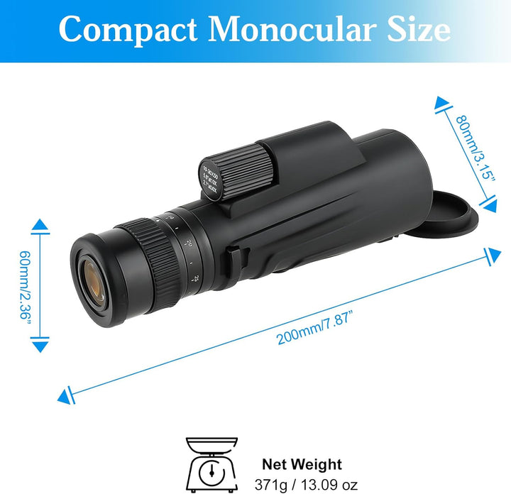 ToopMount 10-30x50 Monokular Kompaktes Prisma Multi-Coated Teleskop High Power Wasserdicht Monokular