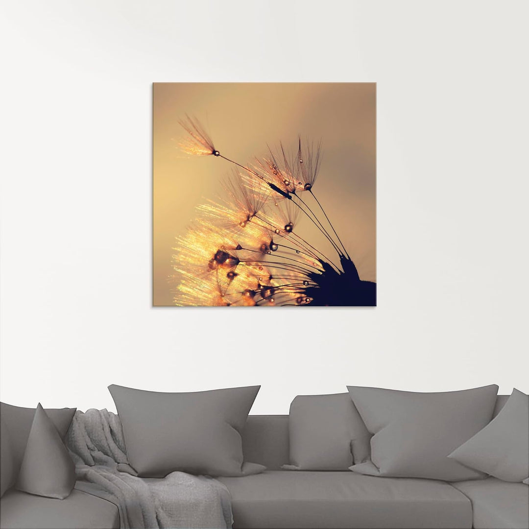 ARTland Glasbilder Wandbild Glas Bild einteilig 30 x 30 cm Quadratisch Innere Ruhe Wellness Pflanzen
