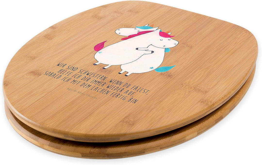 Mr. &amp; Mrs. Panda Motiv WC Sitz Einhörner Umarmen - Geschenk, Pegasus, Toilette, Unicorn, Klodeckel,