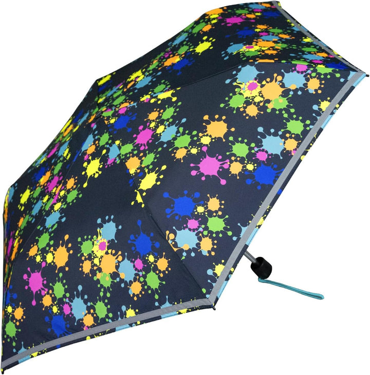 Knirps Kinder-Taschenschirm 4Kids reflective mit Reflexborte - Paintdrops, Paintdrops