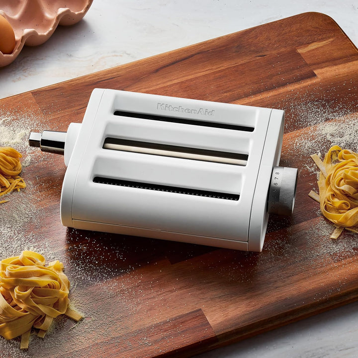 KitchenAid 3-in-1 Nudelvorsatz 5KSM3PPA, Nudelroller, Schneider, enthält Nudelwalze, Spaghettischnei