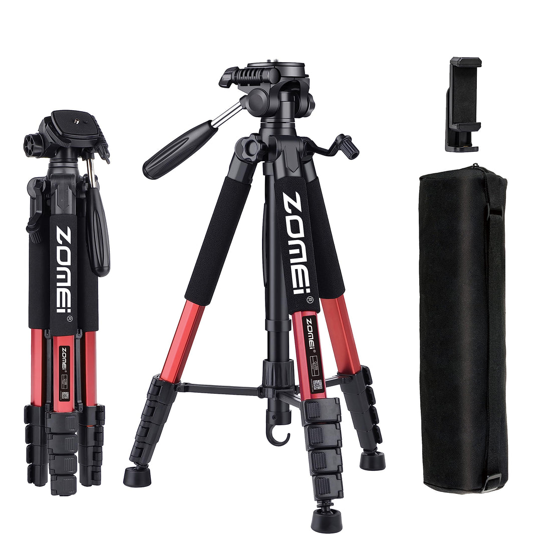 ZOMEi 188cm Stativ Heavy Duty Tall Tripod Stand, Professional Travel Video Tripod Kompatibel mit DSL