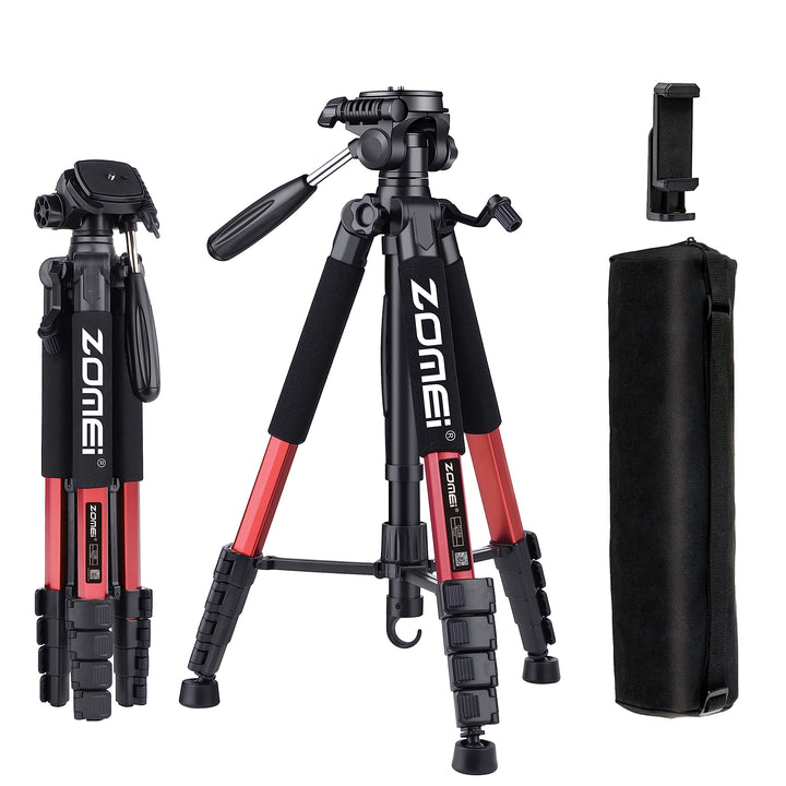 ZOMEi 188cm Stativ Heavy Duty Tall Tripod Stand, Professional Travel Video Tripod Kompatibel mit DSL