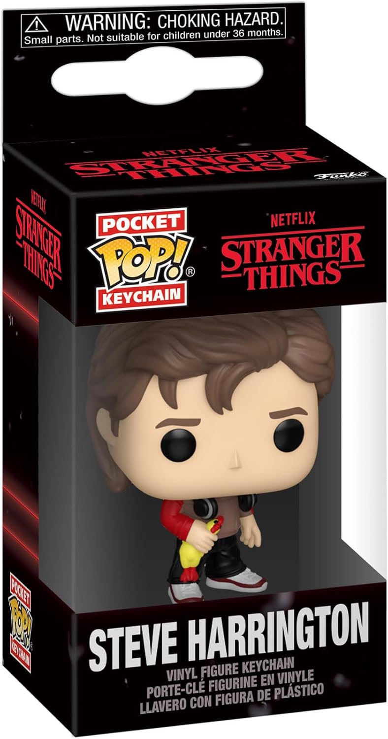 Funko POP! Keychain: Stranger Things Season 5 - Steve Harrington - Neuartiger Schlüsselanhänger - Vi