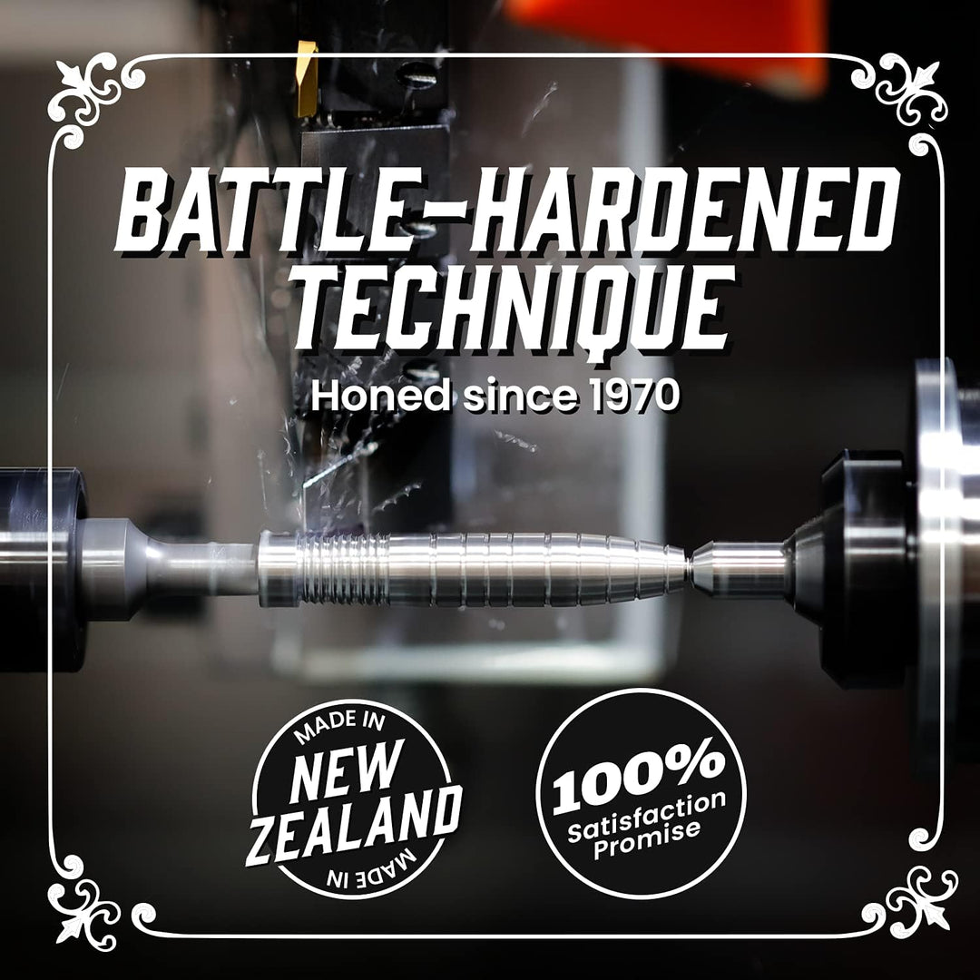 Shot! Darts Zen Satori 90% Tungsten Pro Throwing Darts Steel Tip Set, Professional – Made in New Zea